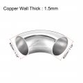 Uxcell Stainless Steel 304 Pipe Fitting Long Radius 90 Degree Elbow Butt-weld 1-1 4-inch Od 1 5mm Thick Size 4pcs