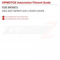 Vipmotoz Sequential Full Led Front Chrome Side Marker Lights Compatible With 2003-2007 Infiniti G35 2-door Coupe Housing Clear