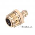 Uxcell Brass Straight Grease Fitting G1 4 Thread 14mm Width Hydraulic Accessories 5pcs