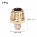 Uxcell Brass Straight Grease Fitting G1 4 Thread 14mm Width Hydraulic Accessories 5pcs