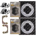 Niche Rear Brake Rotor Caliper Pad Kit For Polaris Ranger 500 Xp 700