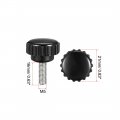 Uxcell M5 X 16mm Metric Male Thread Knurled Clamping Knobs Grip Thumb Screw On Type Plastic Threaded Hand Bolt Black 6 Pcs