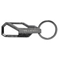 Dodge Challenger Laser Etched Topographic Black Carabiner Style Snap Hook Metal Key Chain Official Licensed 3 75 In X 1