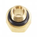 Uxcell Oil Liquid Level Gauge Sight Glass M10x1mm Male Threaded Brass Air Compressor Fittings With O-ring Yellow 2pcs