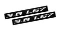 2x Pair Set 3 8 L67 Silver On Black Highly Polished Real Aluminum Emblems Of 2