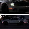 Vipmotoz Red Full Led Front Side Marker Light Compatible With 2010-2014 Ford Mustang S197 Smoke Lens Parking Lamp Driver