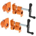 3 4 Inch Pipe Clamps For Woodworking 2 Pack Heavy Duty Cast Iron Fixture Wood Gluing Adjustable Jaw Clamp Tools Carpenter And 