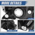 Auto Dynasty Factory Style Headlights Assembly Replacement For Honda Accord 03-07 Driver And Passenger Side Black Housing Clear