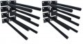 18 Pcs 8 Black Solid Steel Floating Shelf Bracket Blind Supports Hidden Brackets For Wood Shelves Concealed Support A Screws 