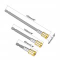 Uxcell Extension Extend Socket Drill Bit Holder Magnetic Hex Screwdriver Power Tools 2 4 6-inch Length 1 -hexagon Yellow 3pcs
