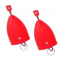 Zkfar 2 Pcs Car Key Case Pull-out Sleeve Pu Leather Keychain Bag Auto Decor Universal For Most Vehicles Red 