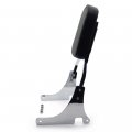 Httmt Mt136-f Motorcycle Chrome Flame Fire Backrest Sissy Bar With Leather Pad Compatible 1996-2005 Kawasak Vulcan 800 Classic