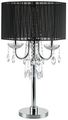 Sh Lighting 6733t-bku Crystal Inspired 3-bulb Table Touch Lamp 29 5 H Black Chrome 