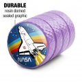 Nasa Logo Over Space Shuttle With Rainbow Tire Rim Wheel Aluminum Valve Stem Caps