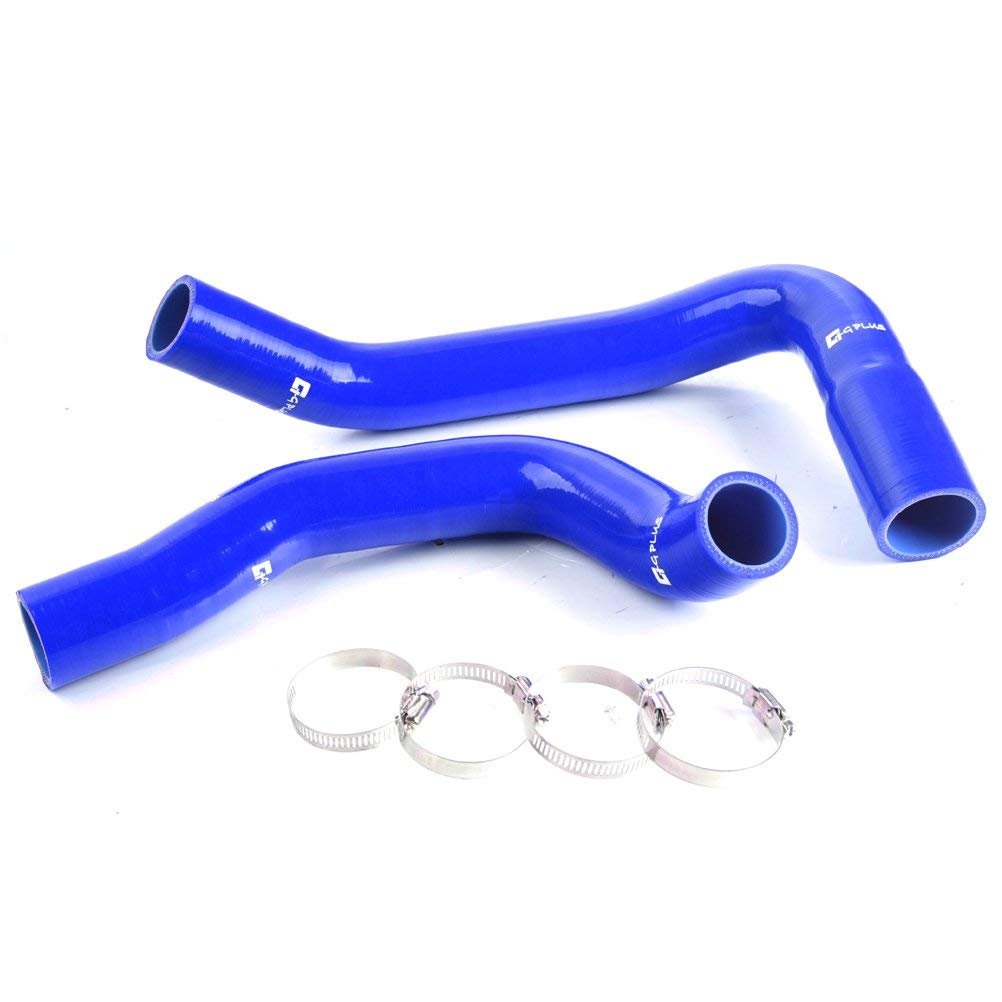 Silicone Radiator Coolant Hose Kit Clamp For Chevy Small Block Camaro Sbc 2pcs Blue 1971-1988