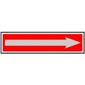 Hy-ko 402 Brushed Arrow Sign 2 X 8 Aluminum Finish 