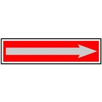 Hy-ko 402 Brushed Arrow Sign 2 X 8 Aluminum Finish