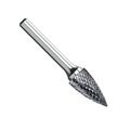 Kodiak Cutting Tools Kct124683 Sg-5 Pointed Tree Shape Carbide Bur Single Cut 2 Diameter 1 4 Shank 
