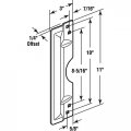 Prime-line U 10027 Steel Latch Guard Plate Cover For Out-swinging Doors Brassy 1 Set