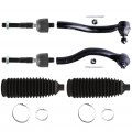 6-piece Fit For 2003006 Honda Accord Inner Tie Rod End 2 Outer 2 Steering Rack Boot