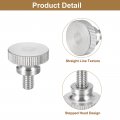Uxcell M6x10mm Knurled Thumb Screws 5pcs 304 Stainless Steel Flat Head Bolts With Shoulder Grip Knobs Fasteners