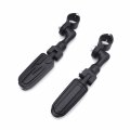 Hongk- Black Short Angled Adjustable Highway Mounting Kit Lightning Footrest Compatible With V-star Roadstar Suzuki Boulevard