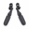 Hongk- Black Short Angled Adjustable Highway Mounting Kit Lightning Footrest Compatible With V-star Roadstar Suzuki Boulevard