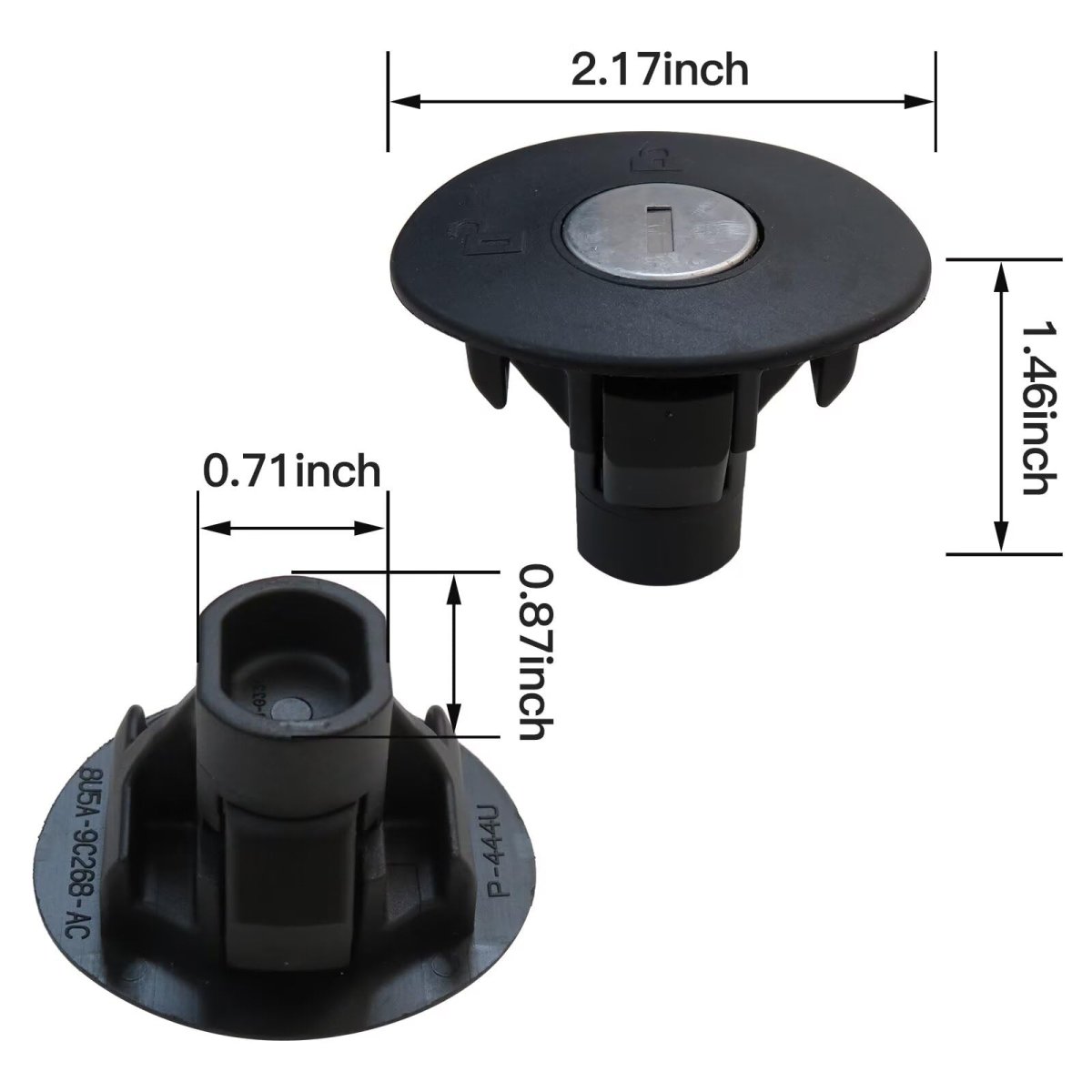 Locking Gas Fuel Tank Cover Plug Cap With 2 Keys 8u5z9c268b For Ford Edge 2011 2014 F150 Explorer Expedition And Other Lincoln