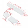Hecasa Roll Pan Rear Bumper Corner Compatible With 1995-2005 Chevy Chevrolet Blazer Painted White 3 Pcs