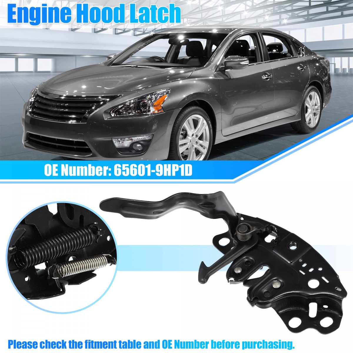 65601-9hp1d Car Engine Hood Latch Lock For Nissan Altima 2013-2016 Base S Sl Sv Assembly Assy 656019hp1d