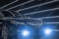 White Led W Blue Halo Fog Lamps Driving Lights Kit For 2015 2016 2017 Acura Tlx