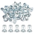 50pcs Multi-grip Rivet Jack Nut M5-0 8 Petal Carbon Steel Thread Zinc Finish Blind For Plastic Pressboard Hardboard Door 