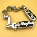 Xkh Group Motorcycle Chrome 360 Adjustable Peg Mounting Kit Eagle Hawk Style Footrest For V-star Roadstar Suzuki Boulevard