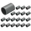 20 Pcs Pvc Pipe Fitting 3 4 Inch Coupling Adapter Socket X Socket For Furniture Grade Diy Connection Garden Shelf Grey 