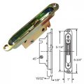 Sliding Glass Patio Door Lock Mortise Type 45 Degree Keyway Pocket Trim Plate 5-1 4 Screw Holes