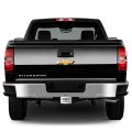 Ipick Image Made For Chevrolet Silverado 3d Gunmetal Dark Gray Logo On Brush Billet Aluminum 2-inch Tow Hitch Cover