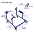 Hecasa Engine Cradle Stand W Wheels For Ford Small Block Easy Movement Secure Support 1000 Pounds Capacity Powder Coated Steel