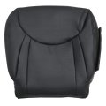 Secos Perforated Black Front Driver Side Bottom Microfiber Leather Seat Cover Replacement For Lexus Ls430 2001 2002 2003 2004 