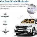 Sunflower Umbrella Sunshade For Car Windshield Sun Shade Suv Trucks Front Window Block Uv Rays Heat Keep Vehicle Cool Foldable