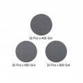 Uxcell 1-inch Hook And Loop Sanding Disc Wet Dry Silicon Carbide 400 600 800 Grit Assorted 60 Pcs