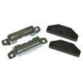 1968 72 Transmission Cross Mount Brackets And Insulators Silver Zinc Finish Inl14822 
