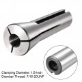 Uxcell R8 Collet 1 2 Inch Mill Chuck Holder 65mn Spring Steel 7 16-20unf Thread