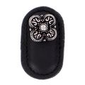 Vicenza Designs K1187 Napoli Leather Knob Large Black Antique Nickel 