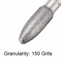 Uxcell Diamond Burrs Grinding Drill Bits For Carving Rotary Tool 1 4-inch Shank 8mm Tapered 150 Grit 2 Pcs
