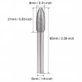 Uxcell Diamond Burrs Grinding Drill Bits For Carving Rotary Tool 1 4-inch Shank 8mm Tapered 150 Grit 2 Pcs