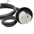 Parkworld 62435 Rv 50a Shore Power Extension Cord Adapter 50amp Camper Plug 14-50p To Ss2-50r Marine Twist Lock Receptacle 4ft 