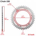 Caltric O-ring Drive Chain And Sprockets Compatible With Honda Cbr929rr Cbr954rr Fire Blade 2000-2003