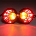 Httmt- Rear Gloss Black Led Running Brake Turn Signal Indicator Light Compatible With H-d Xl 883 1200 92-17 P N Mt224-019r-gbk
