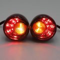 Httmt- Rear Gloss Black Led Running Brake Turn Signal Indicator Light Compatible With H-d Xl 883 1200 92-17 P N Mt224-019r-gbk
