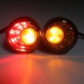 Httmt- Rear Gloss Black Led Running Brake Turn Signal Indicator Light Compatible With H-d Xl 883 1200 92-17 P N Mt224-019r-gbk